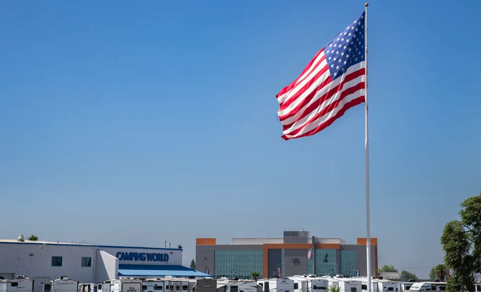 Camping World American Flag - San Joaquin Officials Deny Request to Remove American Flag from Camping World