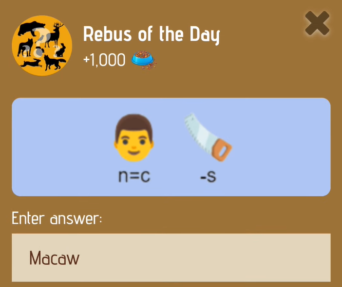 Screenshot 2025-01-05 123343 Zoo Rebus Of The Day 5 January 2025
