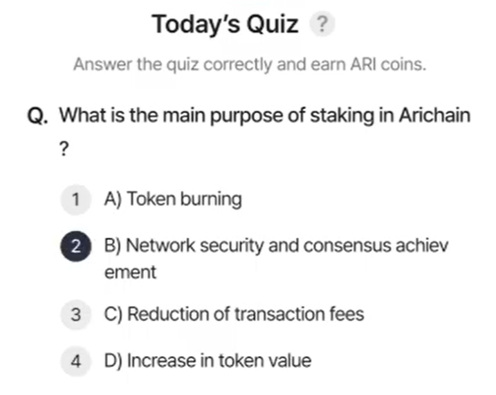 Screenshot 2025-02-17 054645 ARI Wallet Daily Quiz Answer 17 February 2025 (AriChain)