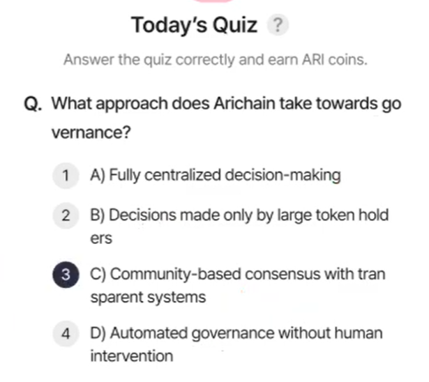 Screenshot 2025-02-21 054503 ARI Wallet Daily Quiz Answer 21 February 2025 (AriChain)