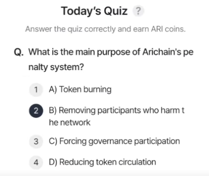 Screenshot 2025-02-23 060815 ARI Wallet Daily Quiz Answer 23 February 2025 (AriChain)