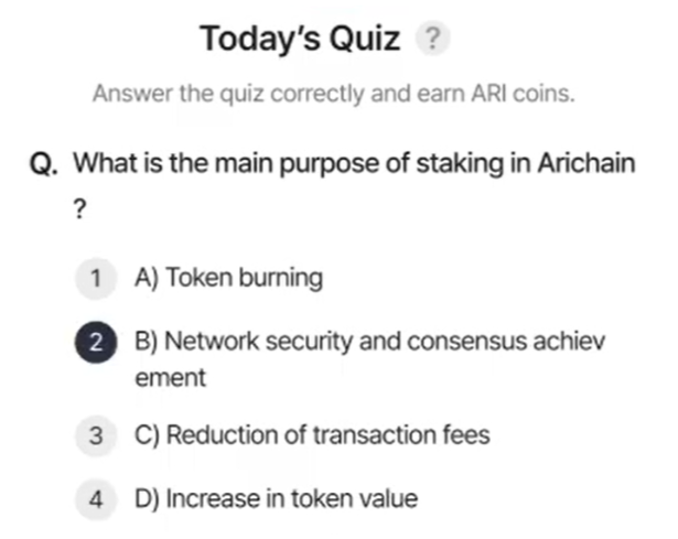 Screenshot 2025-05-08 055026 ARI Wallet Daily Quiz Answer 8 May 2025 (AriChain)