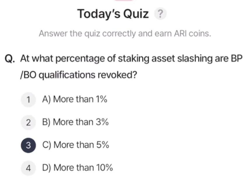 ARI Wallet Daily Quiz Answer 20 July 2025 (AriChain)