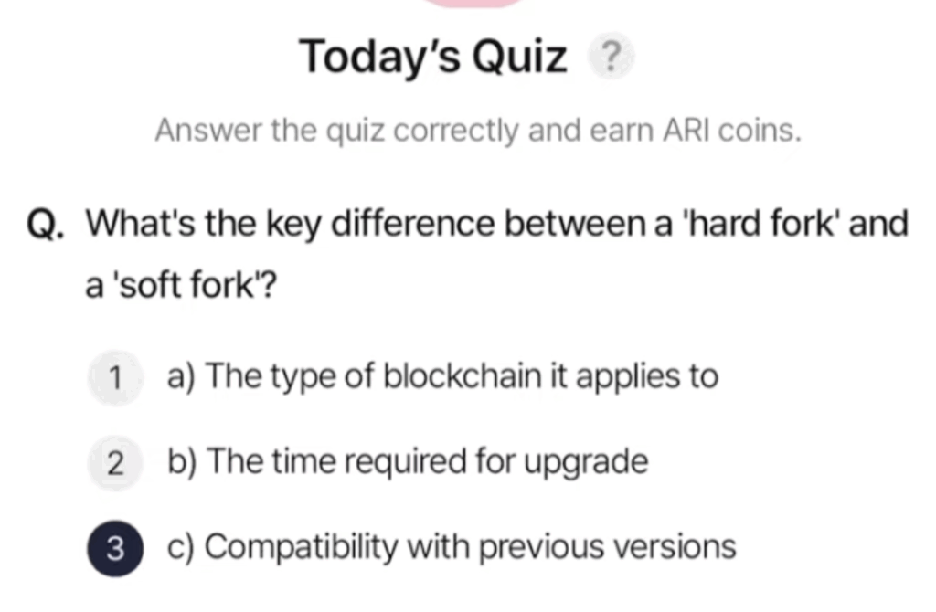 ARI Wallet Daily Quiz Answer 1 July 2025 (AriChain)