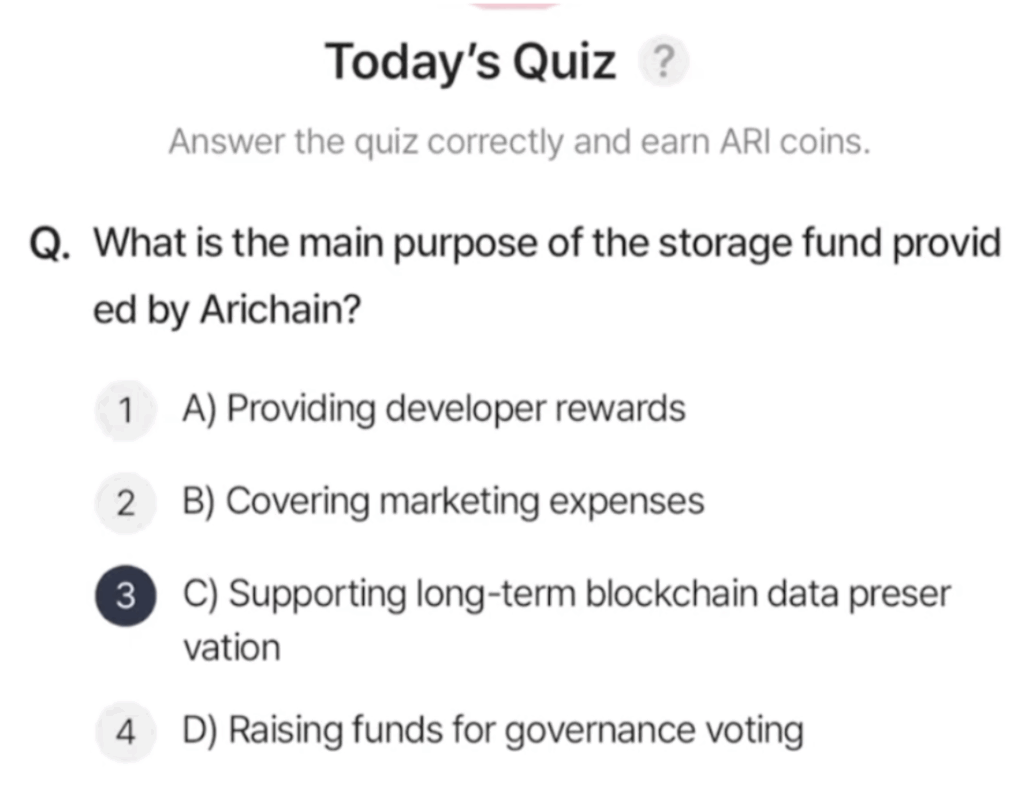 Screenshot 2025-07-18 at 5.24.04 AM ARI Wallet Daily Quiz Answer 18 July 2025 (AriChain)