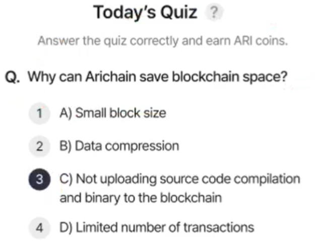 Screenshot 2025-07-25 052611 ARI Wallet Daily Quiz Answer 25 July 2025 (AriChain)