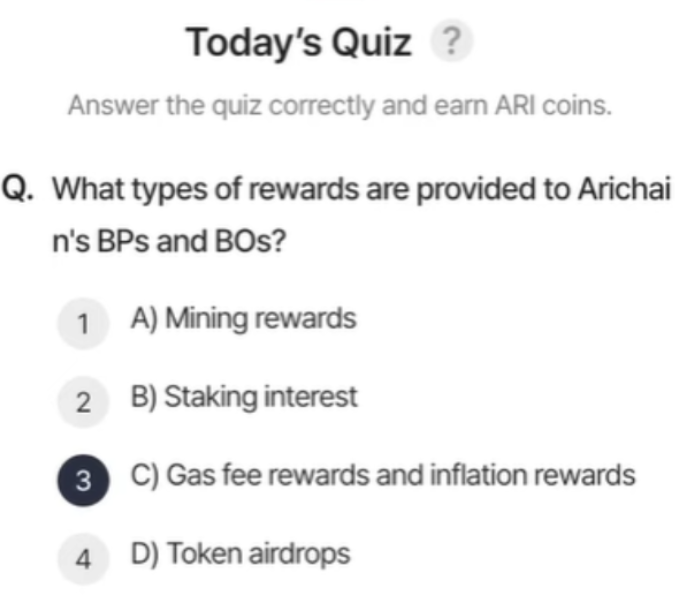 Screenshot 2025-07-29 052701 ARI Wallet Daily Quiz Answer 29 July 2025 (AriChain)