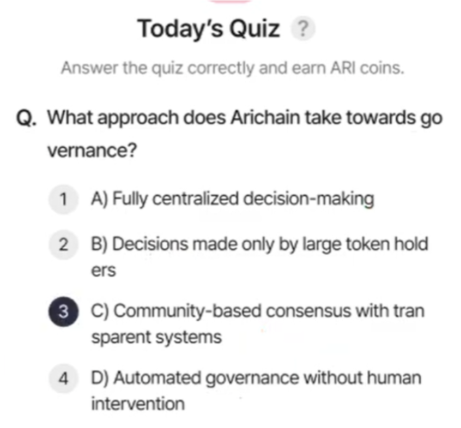 ARI Wallet Daily Quiz Answer 31 July 2025 (AriChain)