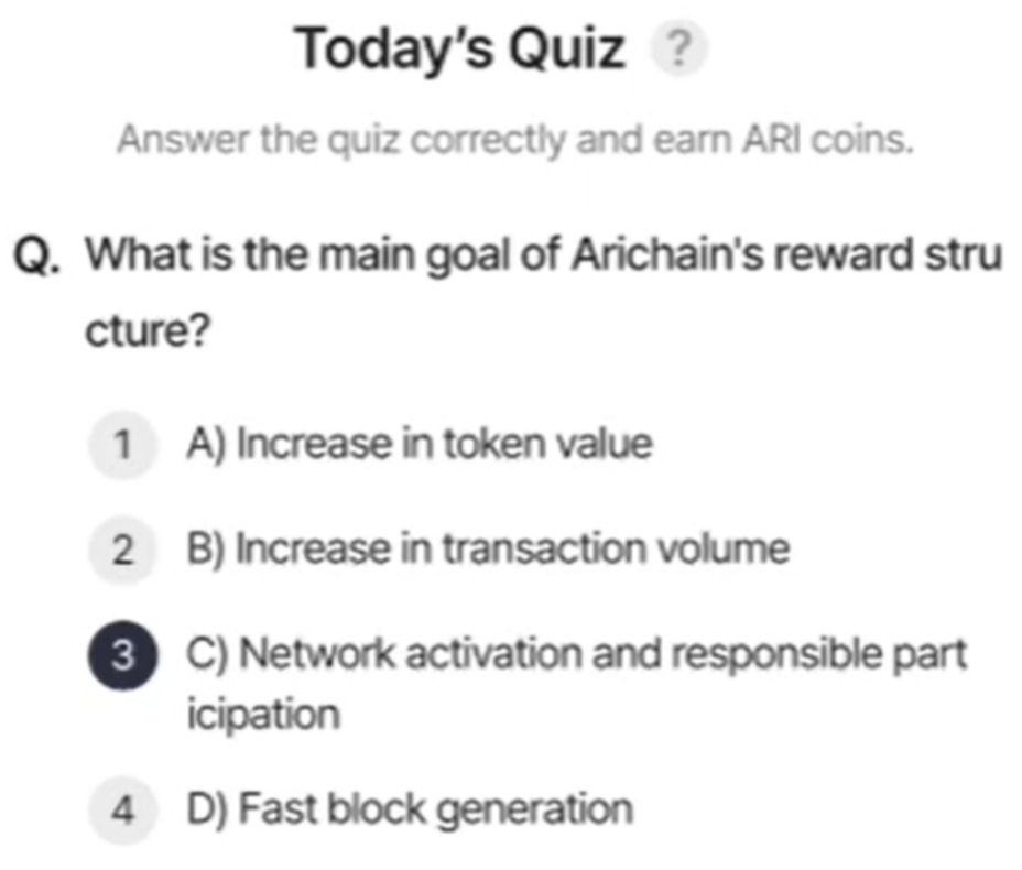 Screenshot 2025-08-01 at 5.25.05 AM ARI Wallet Daily Quiz Answer 1 August 2025 (AriChain)