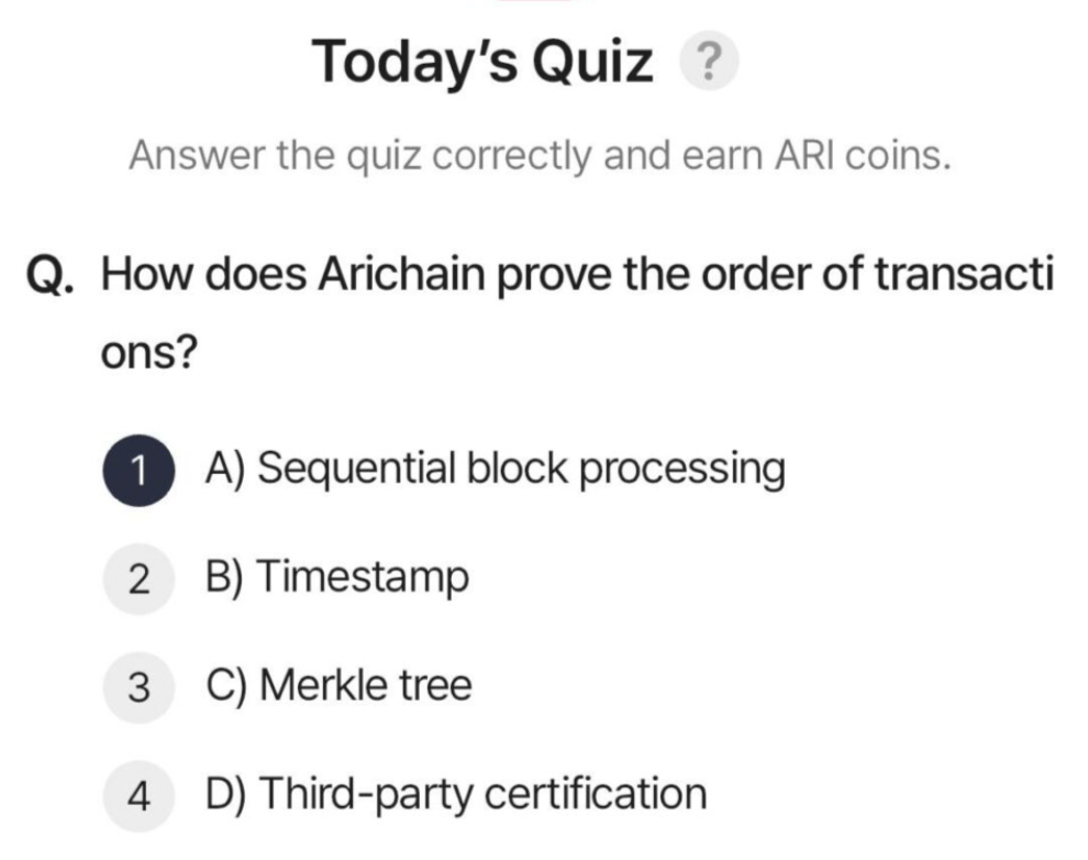 ARI Wallet Daily Quiz Answer 8 August 2025 (AriChain)