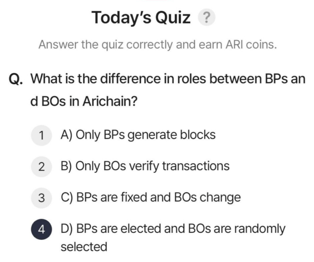 ARI Wallet Daily Quiz Answer 10 August 2025 (AriChain)