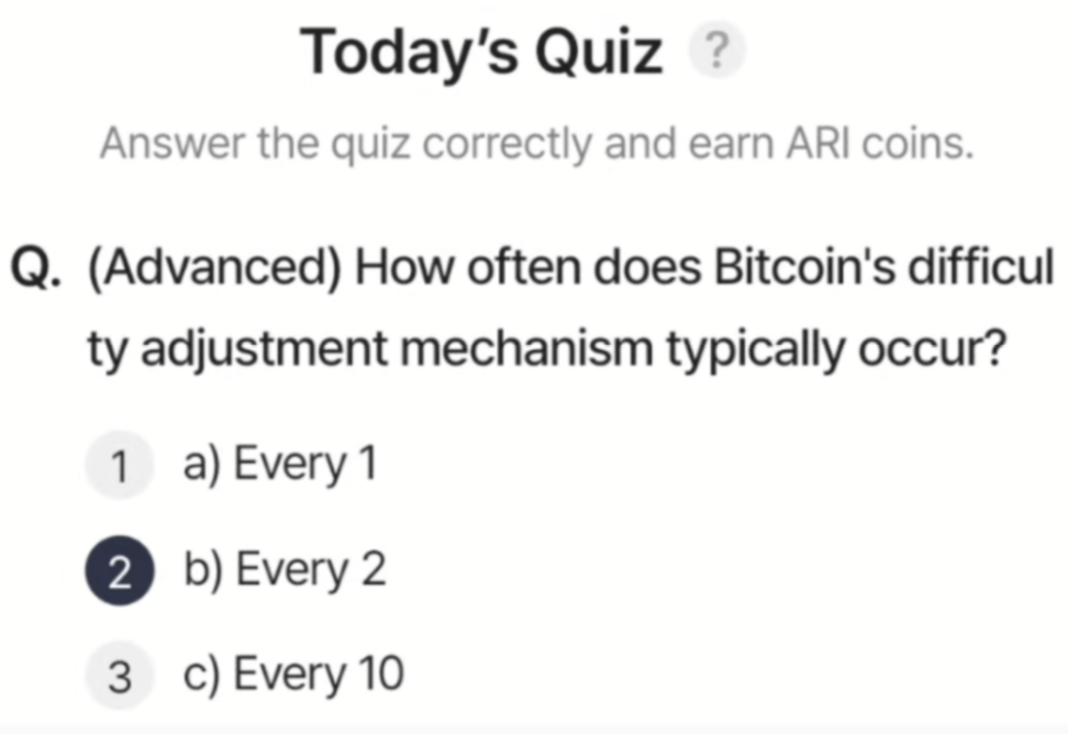 ARI Wallet Daily Quiz Answer 16 August 2025 (AriChain)