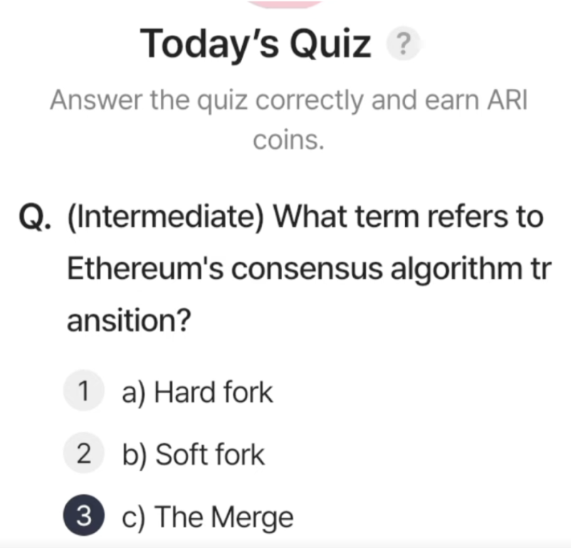 ARI Wallet Daily Quiz Answer 17 August 2025 (AriChain)