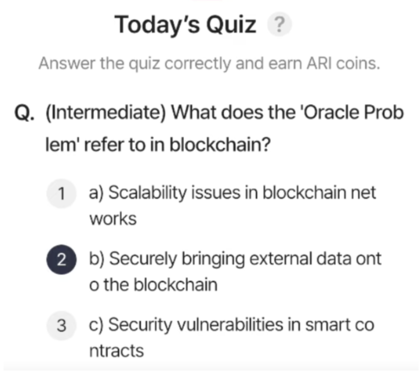 Screenshot 2025-08-25 at 5.22.26 AM ARI Wallet Daily Quiz Answer 25 August 2025 (AriChain)