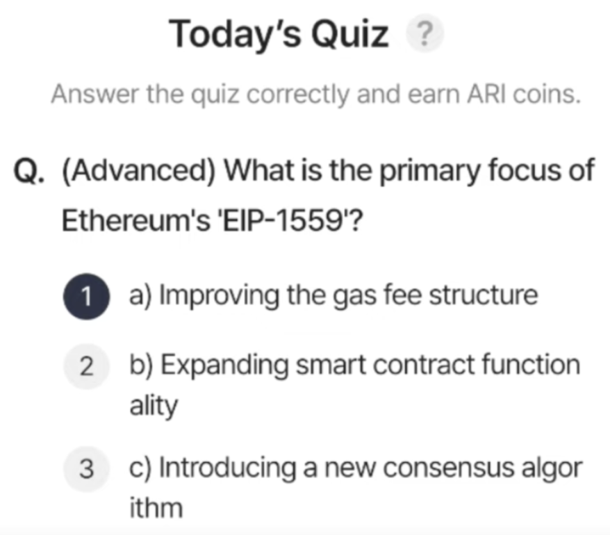ARI Wallet Daily Quiz Answer 26 August 2025 (AriChain)