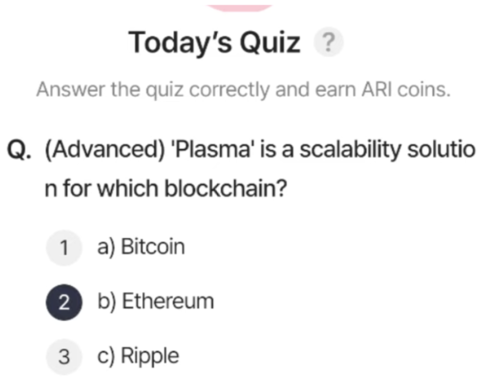 Screenshot 2025-09-01 at 5.26.58 AM ARI Wallet Daily Quiz Answer 1 September 2025 (AriChain)
