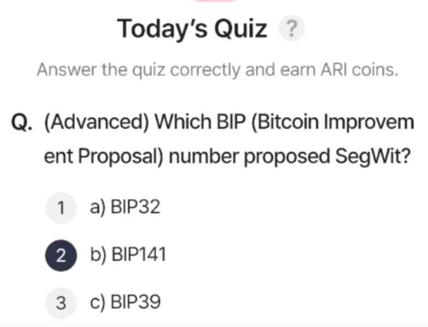 Screenshot 2025-09-03 at 5.26.13 AM ARI Wallet Daily Quiz Answer 3 September 2025 (AriChain)