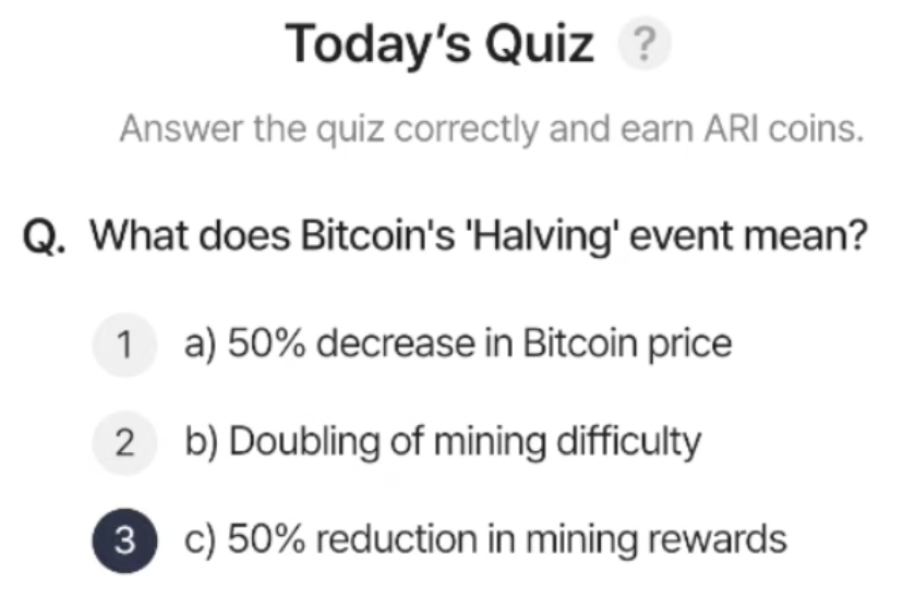 Screenshot 2025-09-09 at 1.03.05 AM ARI Wallet Daily Quiz Answer 9 September 2025 (AriChain)