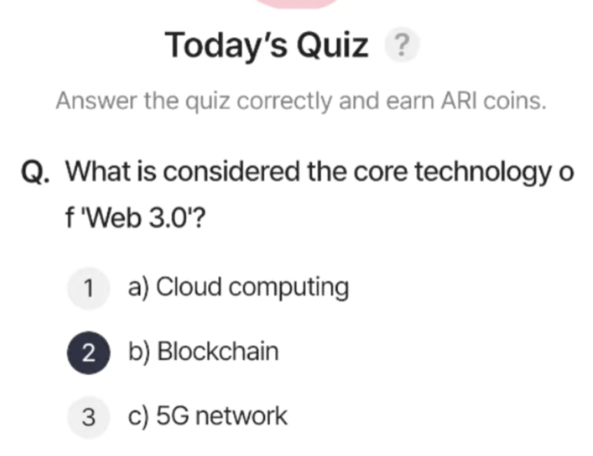 Screenshot 2025-09-15 at 5.23.13 AM ARI Wallet Daily Quiz Answer 15 September 2025 (AriChain)