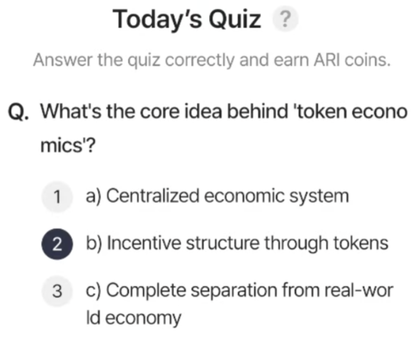 ARI Wallet Daily Quiz Answer 18 September 2025 (AriChain)