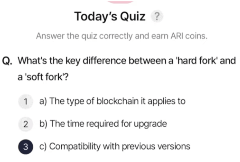 ARI Wallet Daily Quiz Answer 19 September 2025 (AriChain)
