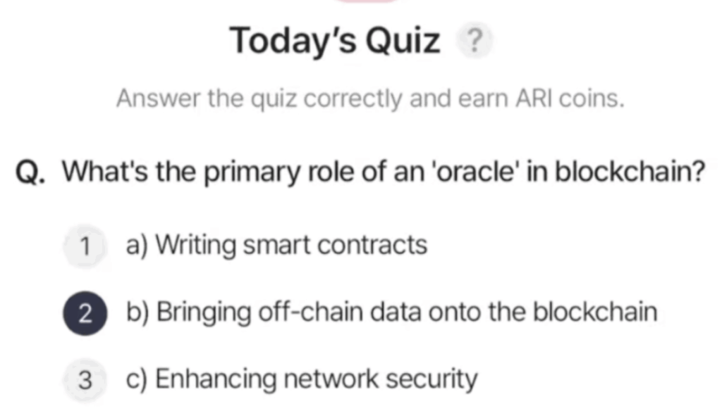 Screenshot 2025-09-21 at 5.24.10 AM ARI Wallet Daily Quiz Answer 21 September 2025 (AriChain)