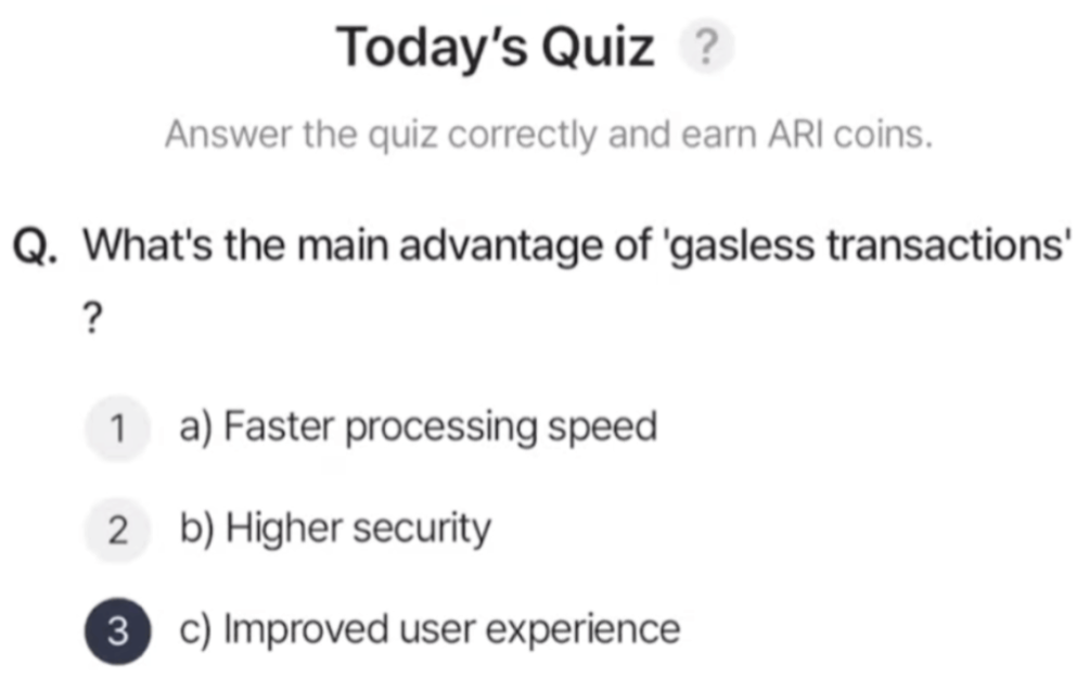 Screenshot 2025-09-22 at 5.33.36 AM ARI Wallet Daily Quiz Answer 22 September 2025 (AriChain)