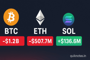 Bitcoin and Ethereum Spot ETFs Face Significant Outflows This Week; Solana Sees Rare Inflow