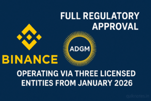 Binance Gains Full ADGM Regulatory Approval — Will Operate via Three Licensed Entities from January 2026