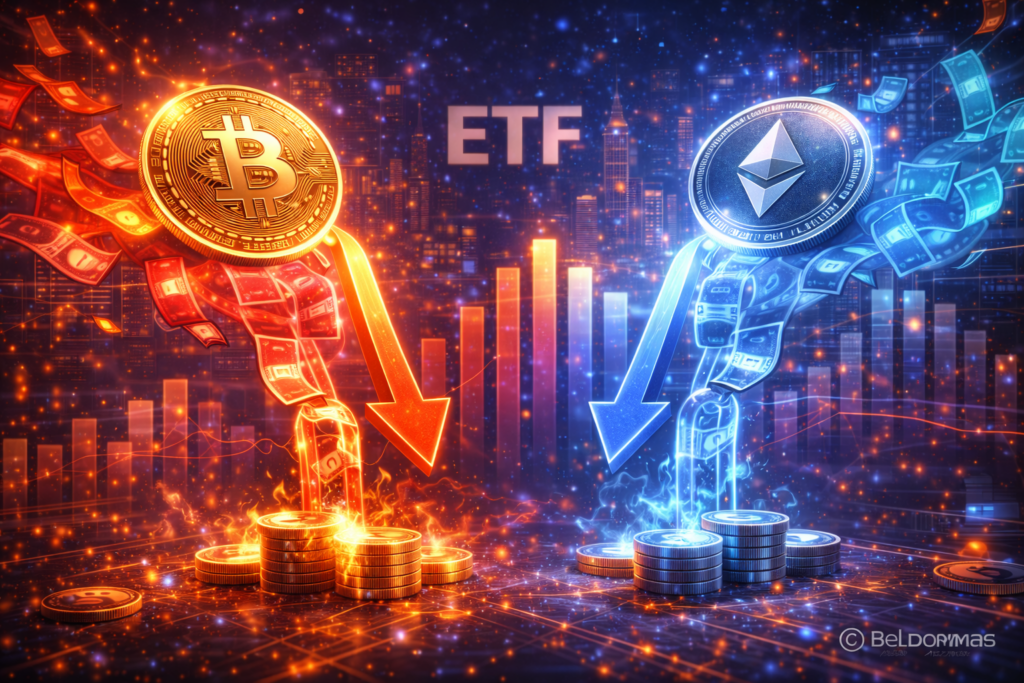 U.S. Crypto Spot ETFs See Outflows as Bitcoin Funds Shed $250 M and Ethereum ETFs Drop $93 M