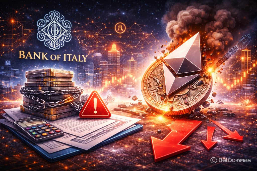 Bank of Italy Models Extreme ETH Collapse, Warns Market Risk Could Turn Into Infrastructure and Stability Risk