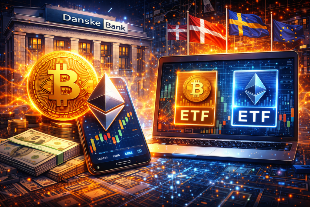 Danske Bank Opens Crypto Investment Access With Bitcoin & Ethereum ETPs, Ending Long-Standing Ban