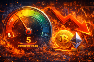 Crypto Fear and Greed Index Drops to Extreme Fear at 5 Amid Broad Market Sell-Off