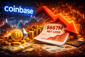 Coinbase Reports $667 Million Net Loss for Q4 2025 as Unrealized Crypto Investment Losses Weigh on Results