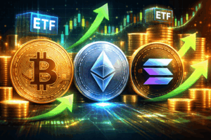 Bitcoin, Ethereum and Solana Spot ETFs Record Net Inflows as Institutional Demand Strengthens
