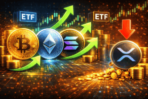 Bitcoin, Ethereum, and Solana Spot ETFs Record Weekly Inflows While XRP ETFs See Outflows