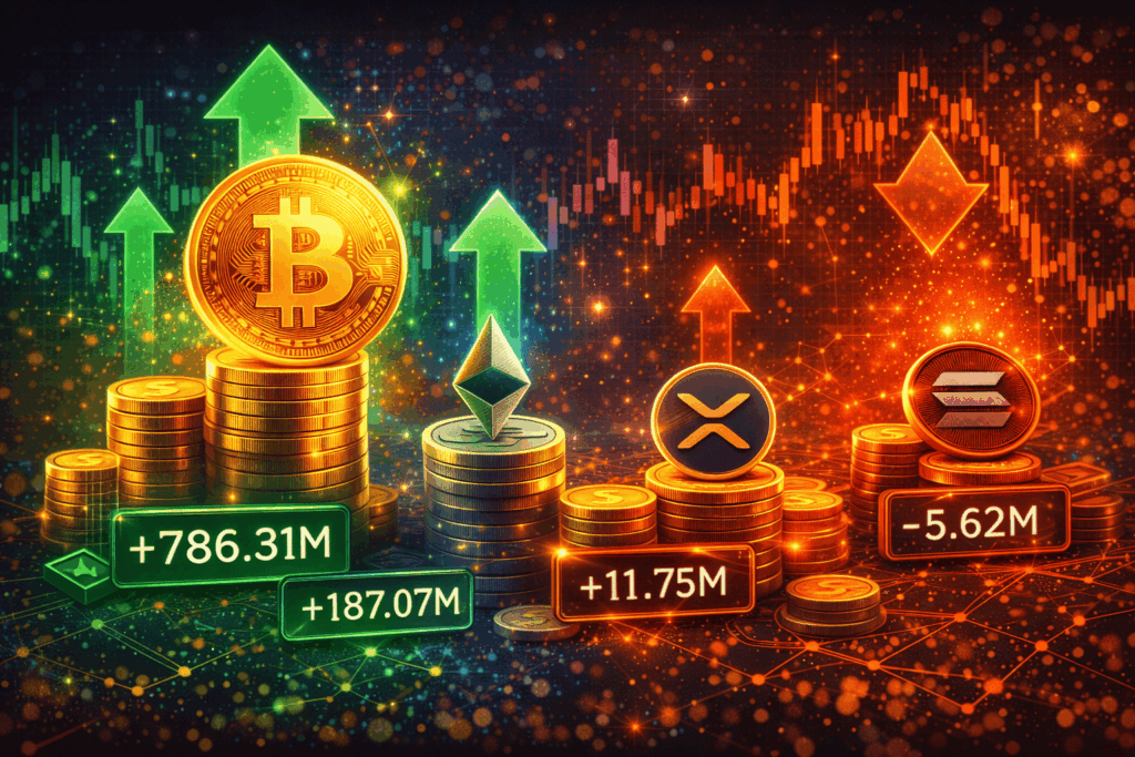 Crypto ETF Flows Turn Positive as Bitcoin Leads Weekly Inflows While Solana Sees Outflows