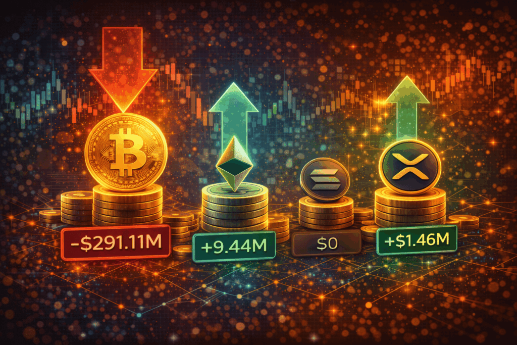 Crypto ETF Flows Diverge on April 13 as Bitcoin Sees Outflows While Ethereum and XRP Record Gains