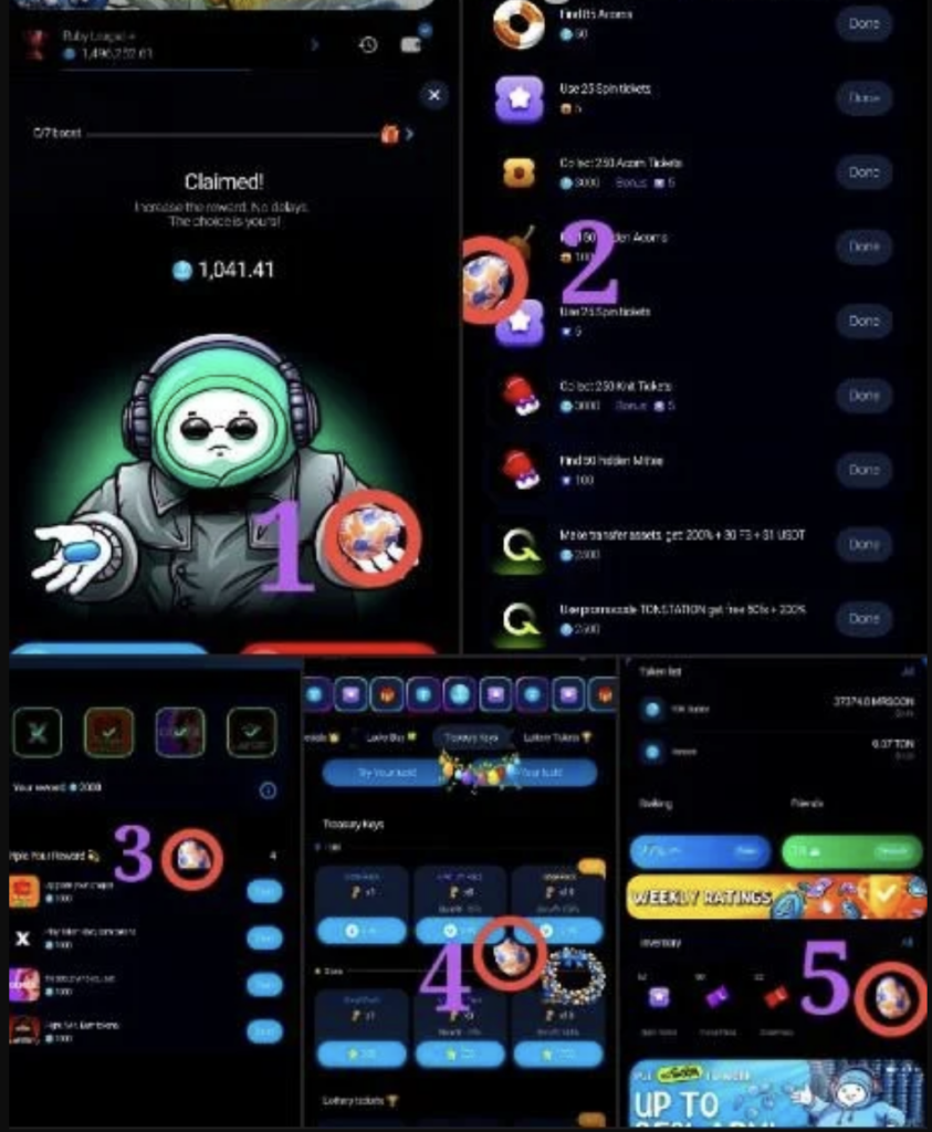 TON Station Easter Eggs Position