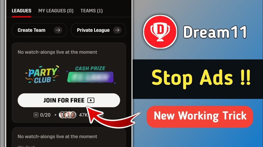 How to Join Dream11 Contests for Free Without Watching Ads (2026 Guide)