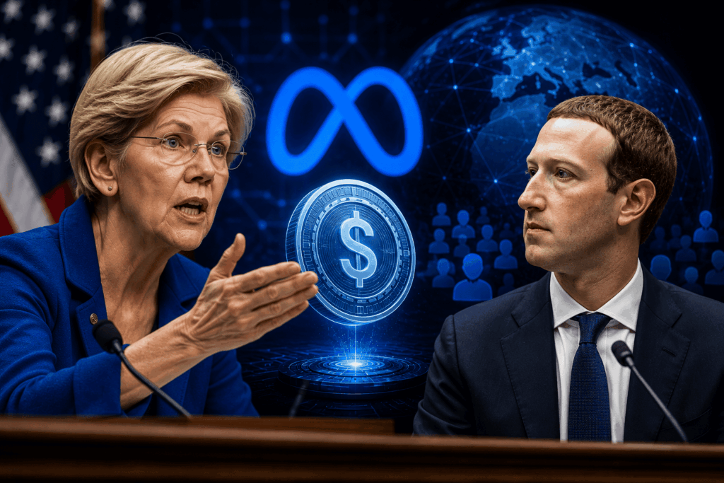 Senator Elizabeth Warren Demands Answers From Mark Zuckerberg Over Meta Stablecoin Trial