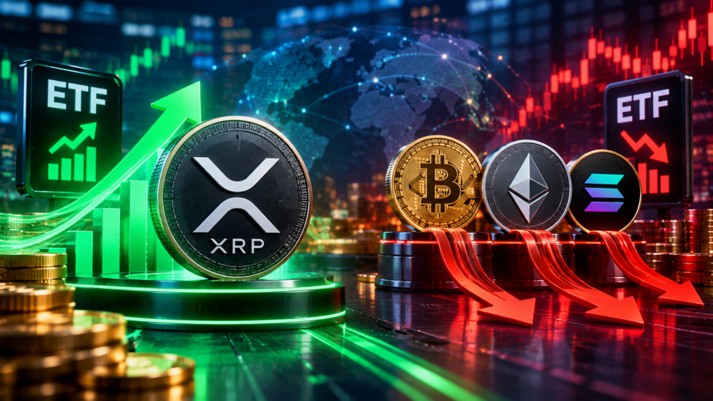 XRP ETF Inflows Hit $1.55M as BTC, ETH, SOL ETFs See Outflows